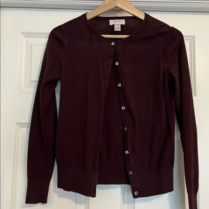 Loft Maroon cardigan- XXS